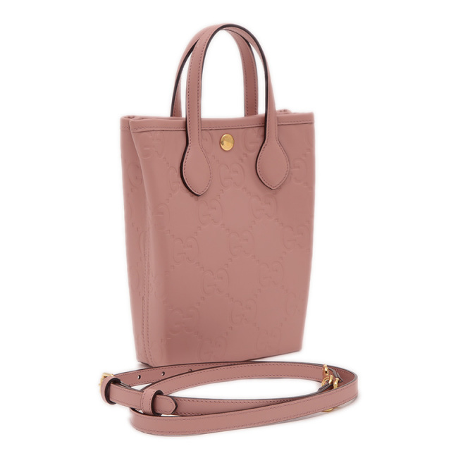 グッチ GGレザー スーパーミニ 2WAYバッグ ピンク 790133 GUCCI
