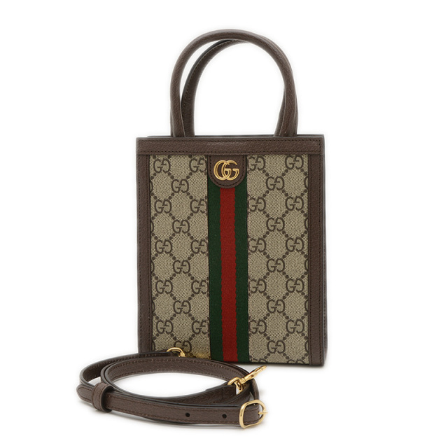 未使用 GUCCI グッチ GGスプリーム オフディア iPhone12pro グッチ GGスプリーム オフィディア スーパーミニ 2WAYバッグ