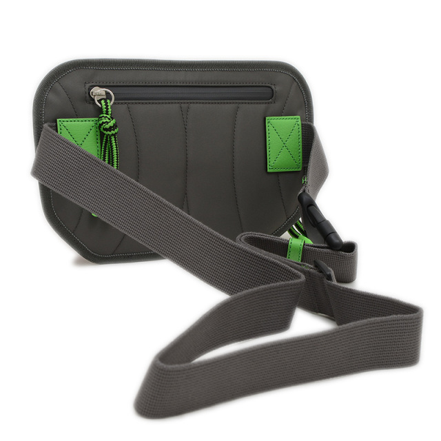 グッチ GGナイロン ウエストバッグ ナイロン/ラバー レッド/グレー 752102