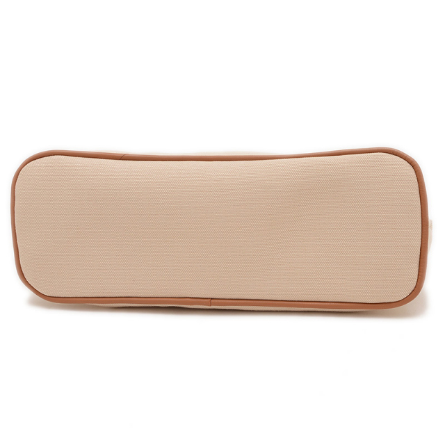 エルメス ボリードポーチ MM 25 キャンバス コットン ベージュ HERMES 