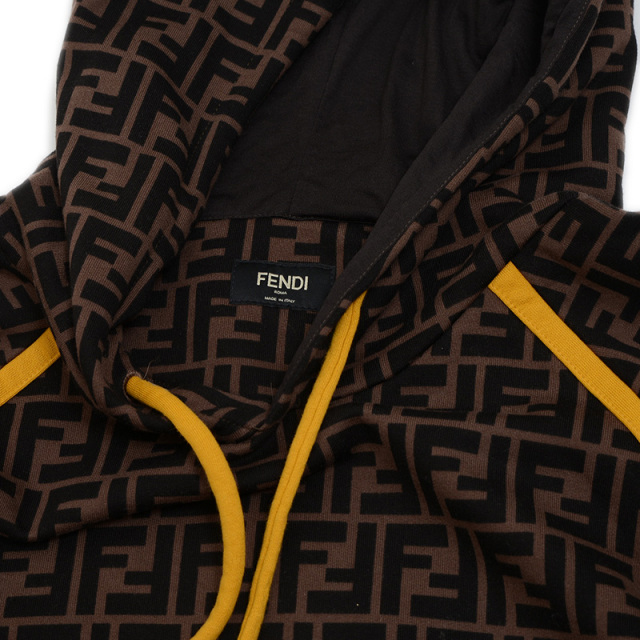 FENDI フェンディ ズッカ FF パーカー フーディ XXL ブラウン FENDI フェンディ ズッカ FF パーカー フーディ XXL ブラウン - メルカリ