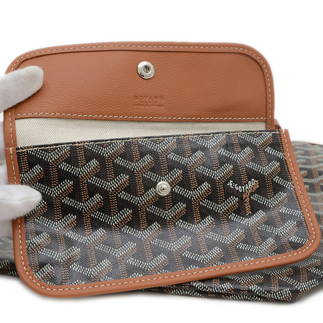 ゴヤール サンルイPM トートバッグ ゴヤールディンキャンバス ブラウン