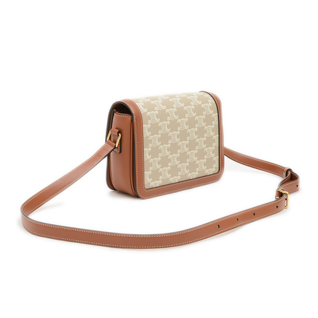 【CELINE】ティーン トリオンフバッグ キャンバス グレージュ セリーヌ ティーン トリオンフ ショルダーバッグ キャンバス