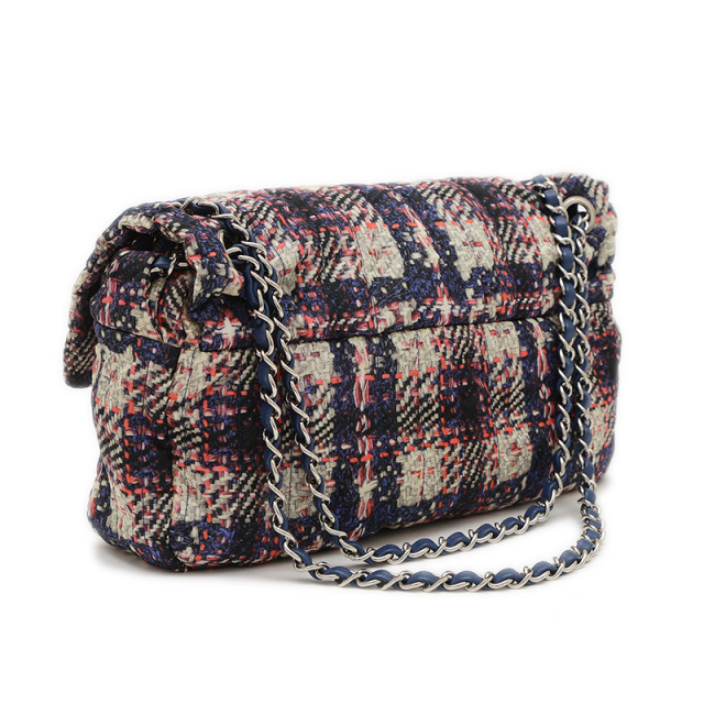 シャネル プリント チェーンショルダーバッグ ナイロン マルチカラー