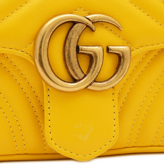 【美品】GUCCI マーモント GG フォーマル レザー ゴールド 美品】GUCCI マーモント GG フォーマル レザー ゴールド人
