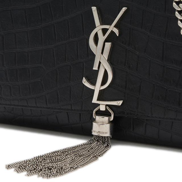 YSL ブラックレザー ショルダーバッグ タッセル付き 楽天市場】【中古】SAINT LAURENT “サンローラン” ケイト