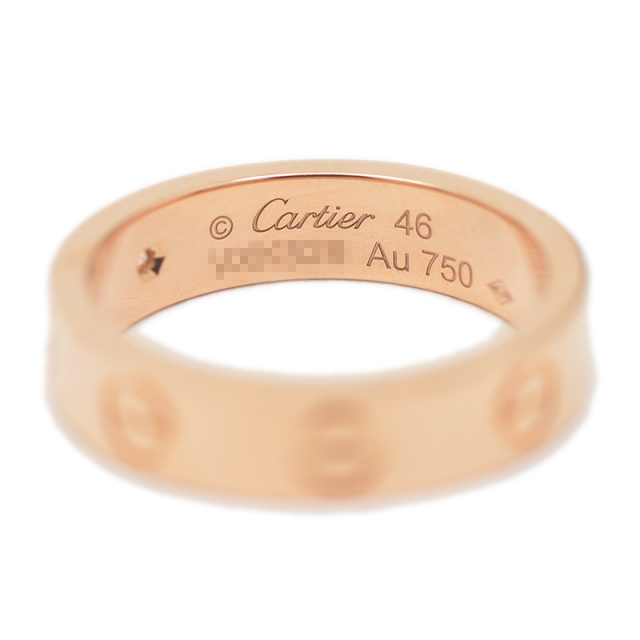 カルティエ Cartier K18PG ダイヤ ミニラブリング 保証書 46号 カルティエ ミニ ラブリング K18PG/ダイヤ #46 B40507 Cartier