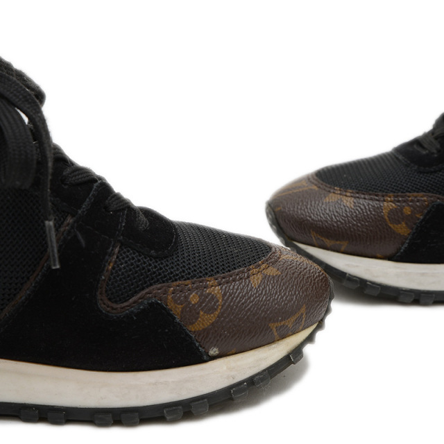 ルイヴィトン ランアウェイ スニーカー レザー/キャンバス ブラック