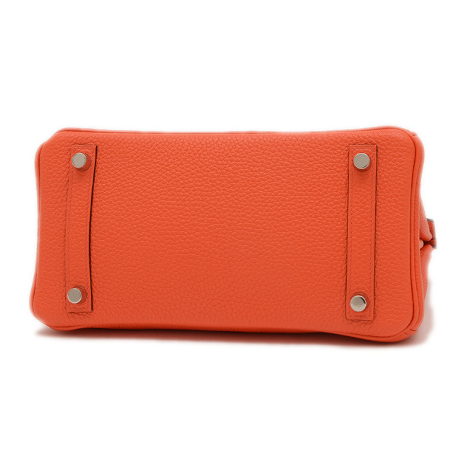 エルメス バーキン25 トゴ フーオレンジ シルバー金具 T刻印 HERMES