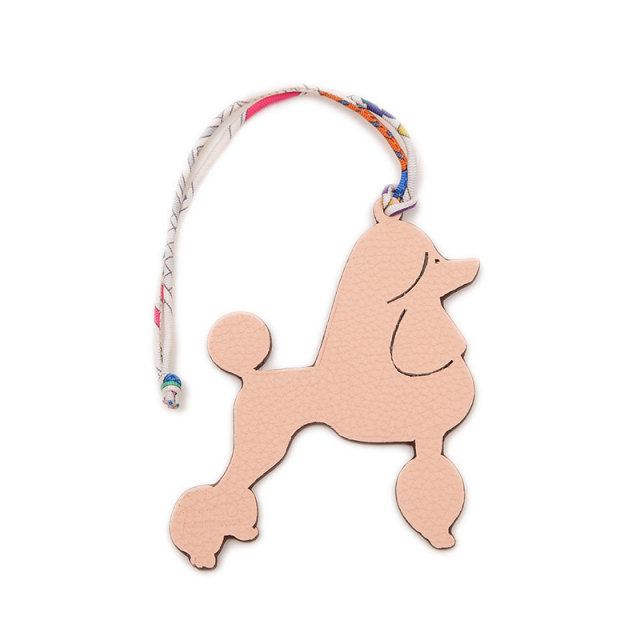 HERMES エルメス 犬　いぬ　プティアッシュ チャーム ピンク レザー エルメス プティアッシュ 犬 ドッグ チャーム レザー ピンク