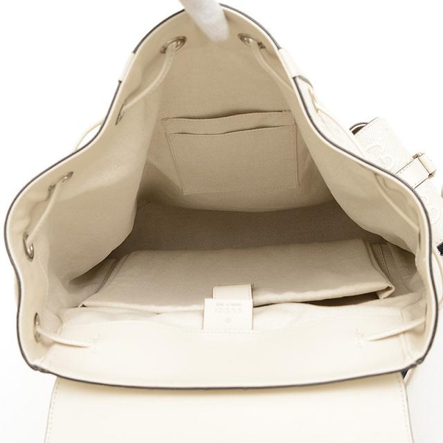 グッチ GGエンボス バックパック ラージ アイボリー ホワイト 625770 GUCCI