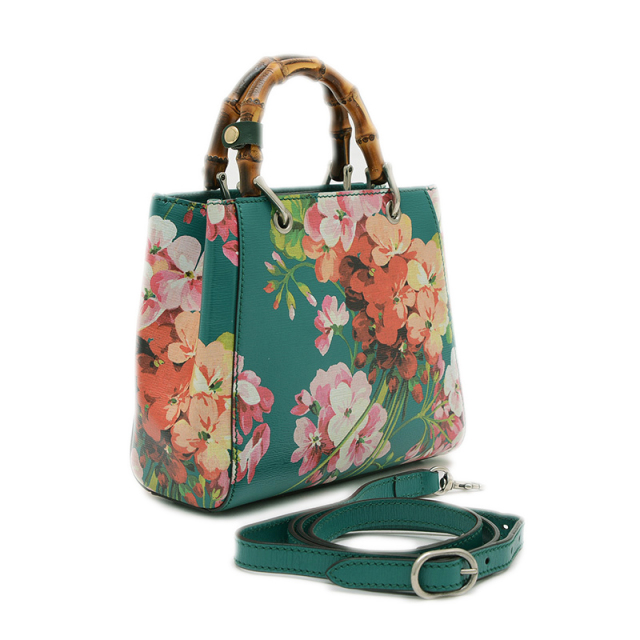 グッチ GUCCI 2WAYバッグ バンブー ミニショッパー レザー グッチバンブー ミニショッパー ブラック ゴールド金具