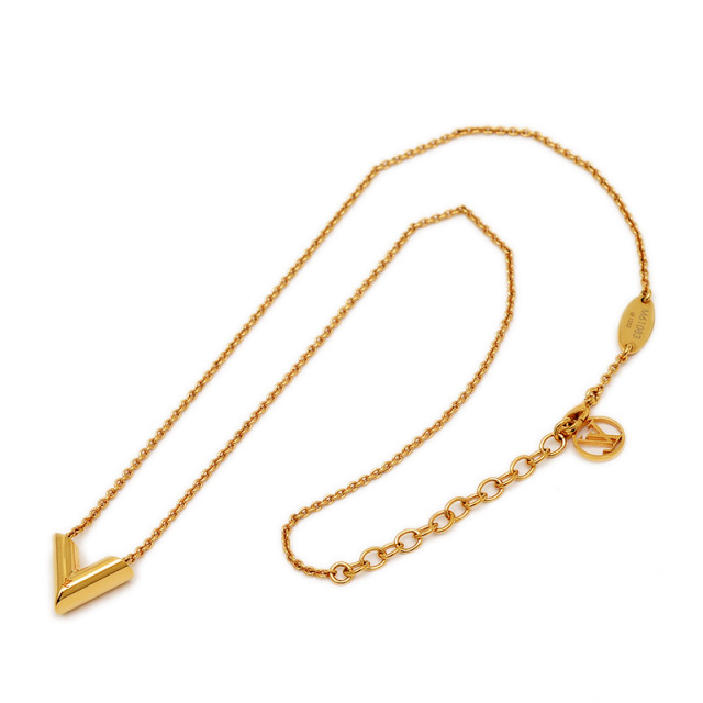 ルイヴィトン エセンシャル V ネックレス メタル ゴールド