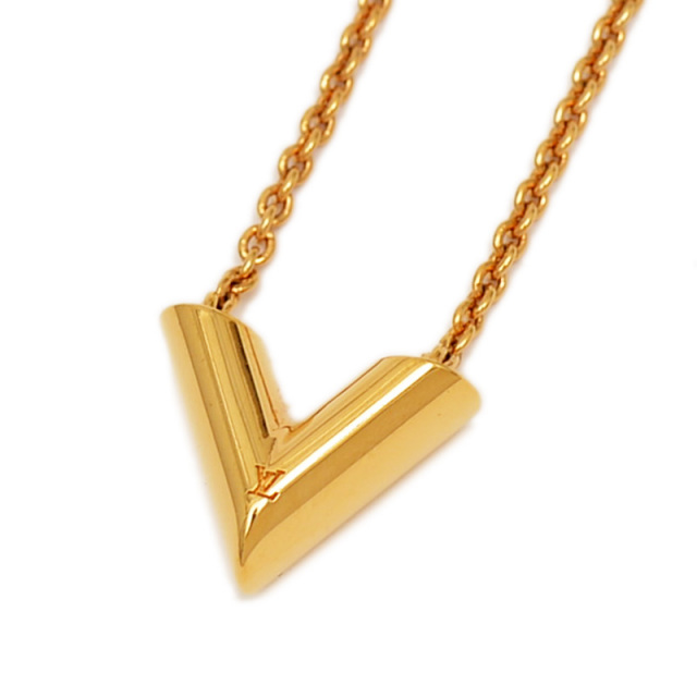 ルイヴィトン エセンシャル V ネックレス メタル ゴールド