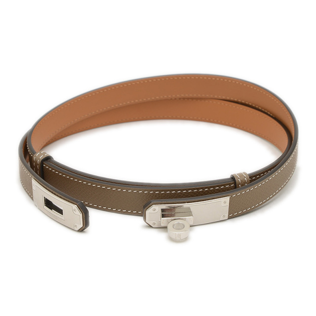 エルメス ケリー ベルト 18 新品 エトープ シルバー フリー W刻 2024 HERMES エルメス ベルト ケリーベルト18 エトープ (エトゥープ