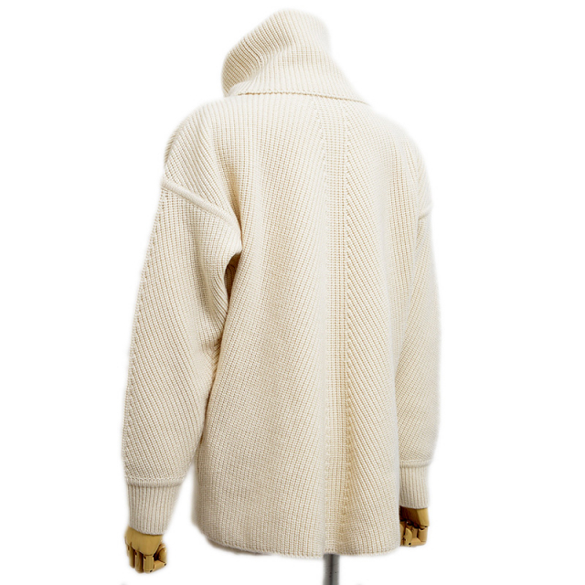 本物保証 エルメス カシミヤ100% ニット R014 エルメス ニット カシミヤ アイボリー レディース 34サイズ