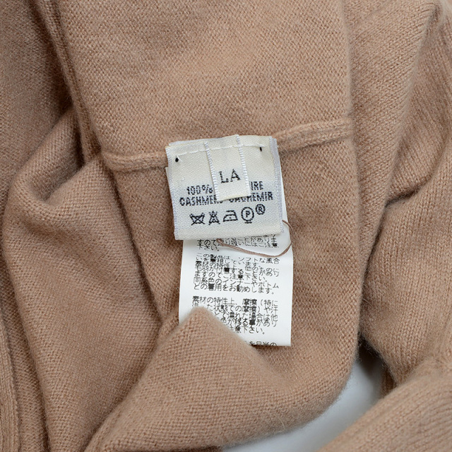 エルメス カーディガン カシミヤ ベージュ レディース LAサイズ