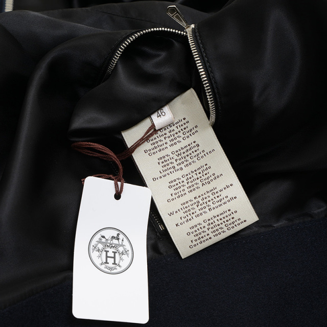 エルメス ブルゾン カシミヤ ネイビー メンズ 46サイズ HERMES