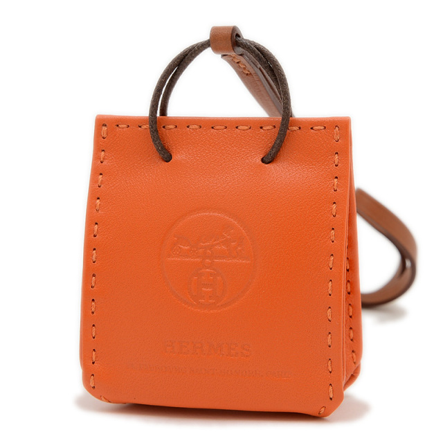 HERMES エルメス サック オランジュ エルメス サックオランジュ バッグチャーム オレンジ Y刻印 HERMES
