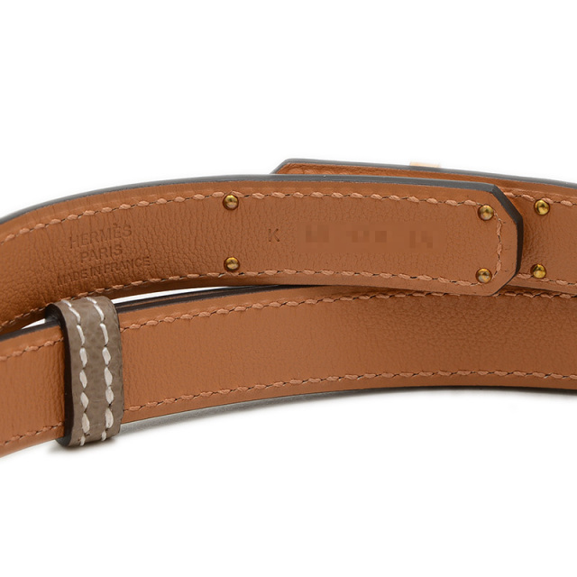 新品未使用エルメス ケリーベルト エプソン エトゥープ　W刻印 新品 HERMES - エルメス ケリーベルト エトゥープ/シルバー金具