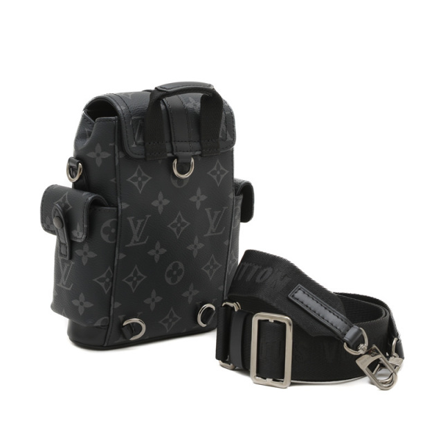 【中古】ルイヴィトン LOUIS VUITTON モノグラム エクリプス ナノ PDF 2WAY ショルダー バッグ M82770▲■251011 ルイヴィトン LOUIS VUITTON モノグラム エクリプス ナノ PDF 2WAY