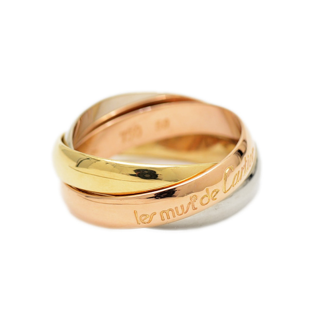 カルティエ トリニティ リング MM スリーカラーゴールド K18PG/YG/WG