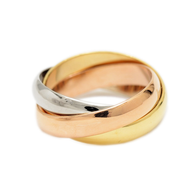 カルティエ トリニティ リング MM スリーカラーゴールド K18PG/YG/WG