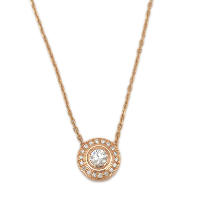 カルティエ ダムール ネックレス K18PG ダイヤ0.18ct N7412300
