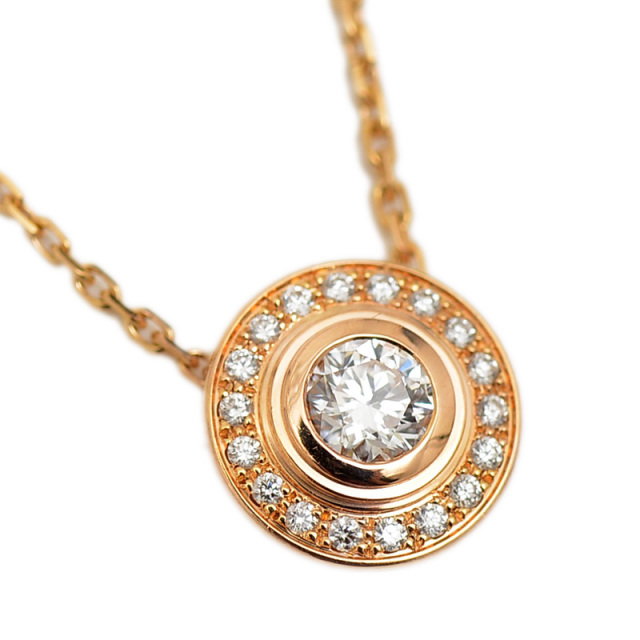 カルティエ ダムール ネックレス K18PG ダイヤ0.18ct N7412300 Cartier