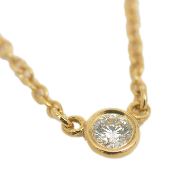 ティファニー バイザヤード ネックレス ダイヤ約0.05ct K18YG