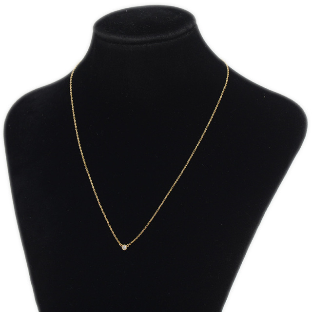 ティファニー バイザヤード ネックレス ダイヤ約0.05ct K18YG