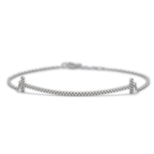 ティファニー T スマイルブレスレット K18YG/ダイヤモンド Tiffany Tiffany & Co. - TIFFANY&Co.(ティファニー) ティファニー T