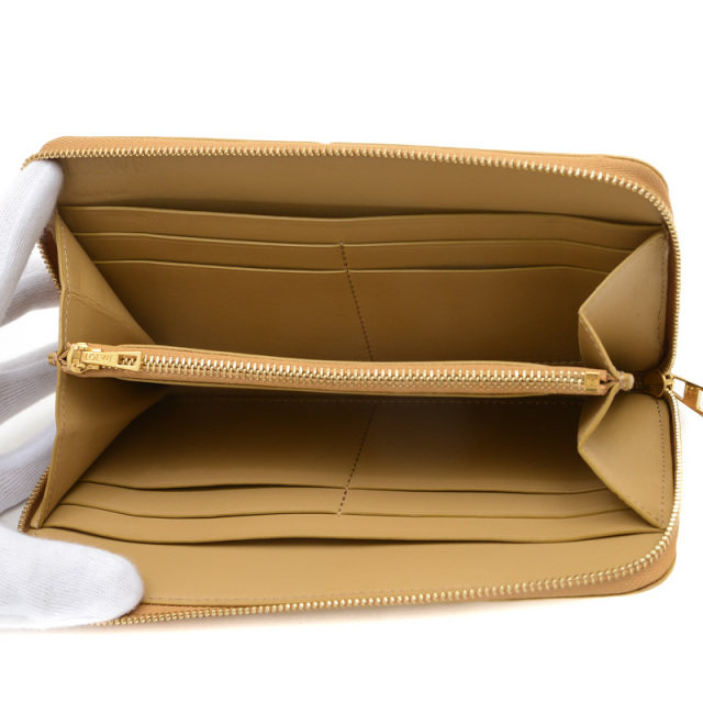LOEWE ベージュ レザー ケース LOEWE ロエベ カードケース レディース ブランド アナグラム