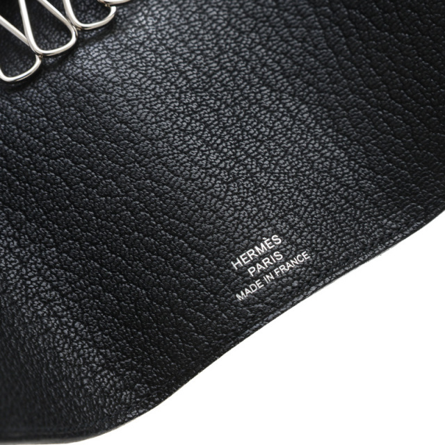 HERMES ベアン ４連　キーケース　エルメス　ブラック エルメス ベアンキーケース/4連 ブラック シェブルミゾル