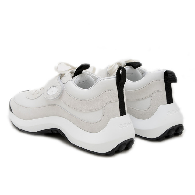 【HERMESエルメス 】大特価ベルクロレザースニーカー白 シルバー 41.5 HERMESエルメス 】大特価ベルクロレザースニーカー白 シルバー 41.5