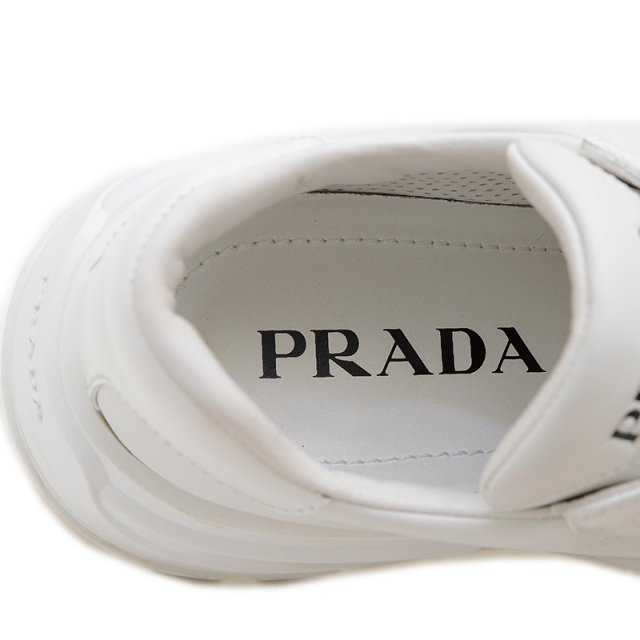 プラダ スニーカー Prax01 レザー ホワイト レディース #37 1E804M PRADA