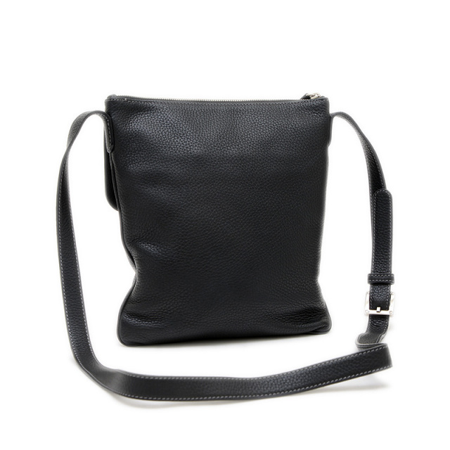 LOEWE ロエベ ブラック レザー アナグラム ショルダー バッグ LOEWE ロエベ アナグラム ショルダーバッグ レザー レディース