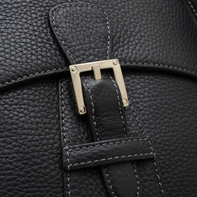 ロエベ アナグラム ショルダーバッグ レザー ブラック LOEWE