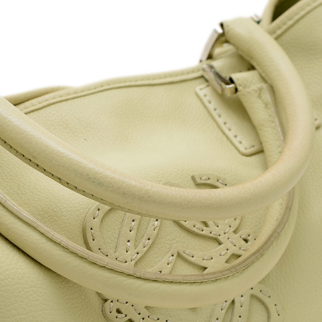 ロエベ アナグラム トートバッグ レザー グリーン LOEWE