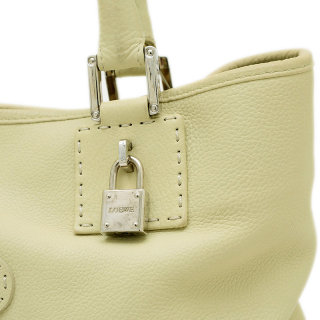 ロエベ アナグラム トートバッグ レザー グリーン LOEWE