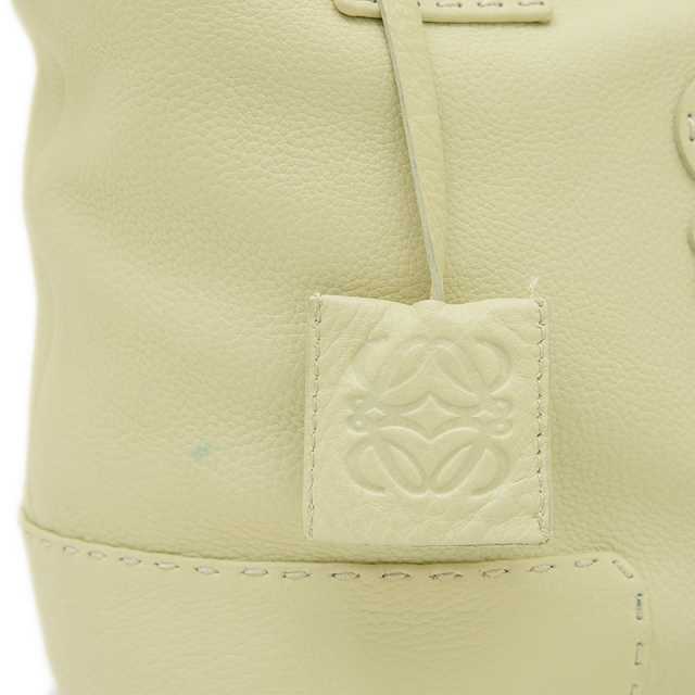 LOEWE オリガミ　アナグラム トートバッグ　レザー イエローグリーン ロゴ LOEWE オリガミ アナグラム トートバッグ レザー イエロー