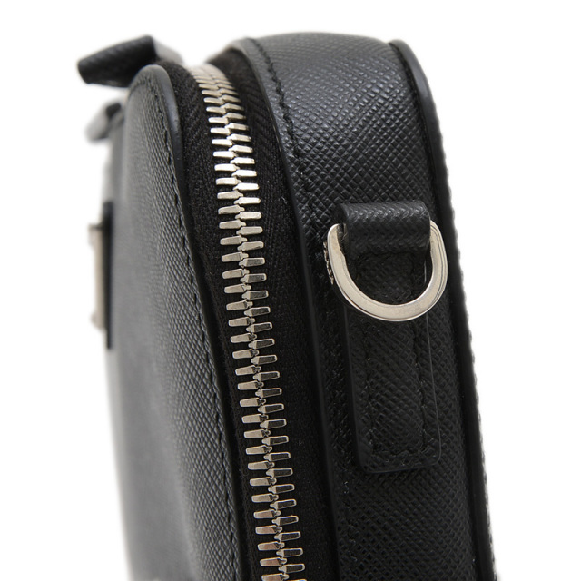 PRADA ブラック ショルダーバッグ サフィアーノレザー 2VH173