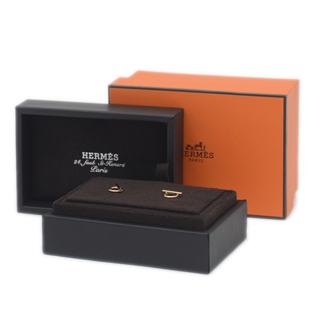 エルメス エシャペPM ピアス K18RG HERMES