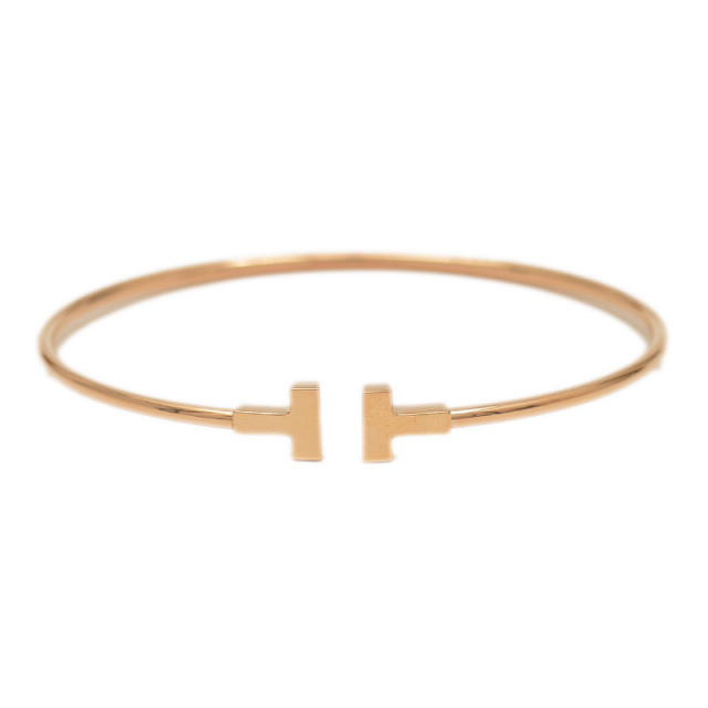 Tiffany　Tナローワイヤーブレスレット ティファニー T ナロー ワイヤー ブレスレット イエローゴールド