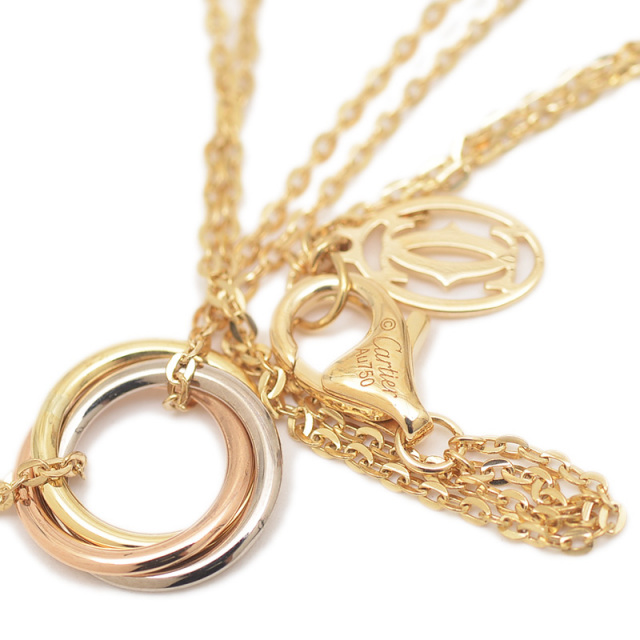 カルティエ トリニティ ネックレス スリーカラーゴールド K18YG