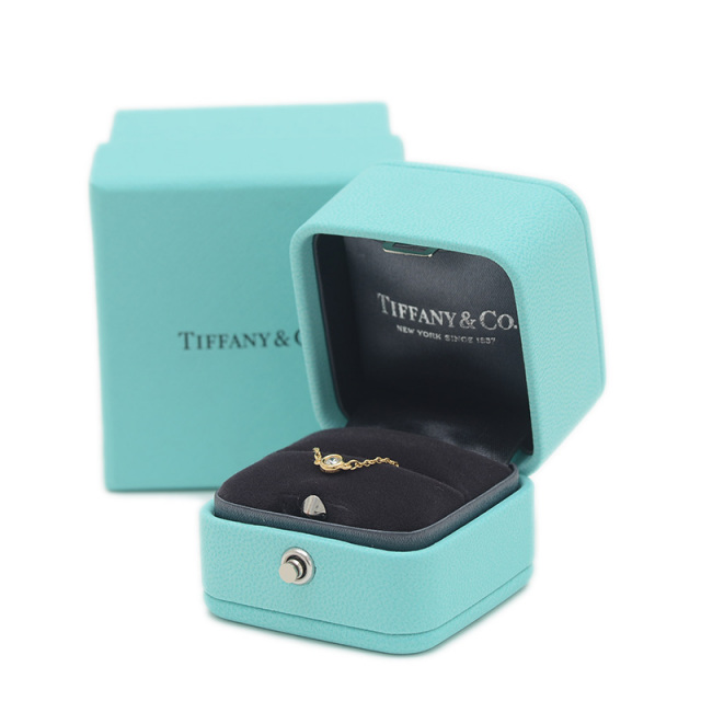 K18YG ティファニー ダイヤモンド バイザヤード リング