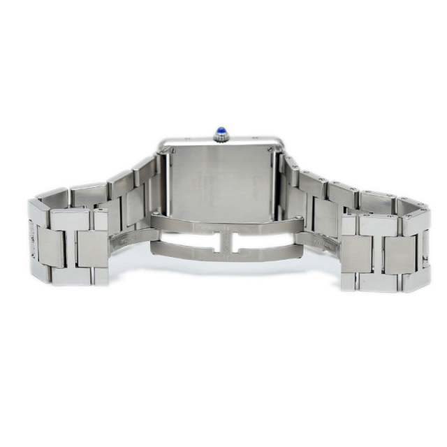 カルティエ タンクソロLM シルバー文字盤 SS クォーツ W5200014 Cartier