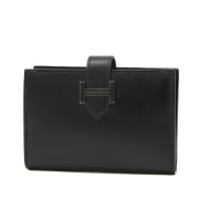エルメス CABA ブラック 有名ショップ証明書付 廃番 HERMES （未使用保管品）エルメス 二つ折り財布 札入れ ボックス