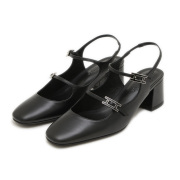 エルメス ジャッキー 50 スリングバックパンプス レザー