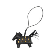 HERMES チャーム　ロベオロック　黒　シルバー エルメス<br>ロデオ ロベオロック PM<br>チャーム<br>クロ<br